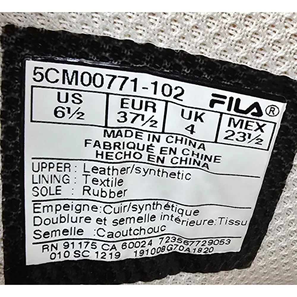 FILA WHITE LEATHER HOLOGRAPHIC PANACHE SNEAKERS SZ: 6.5 EUC‎ - Picture 6 of 6